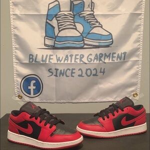 Jordan Kids Red and Black Sneakers